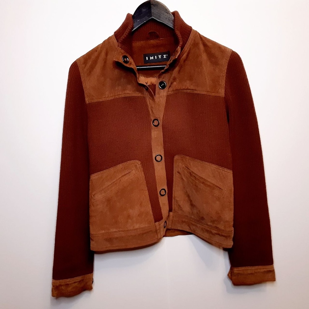 Suede & Wool Sweater
